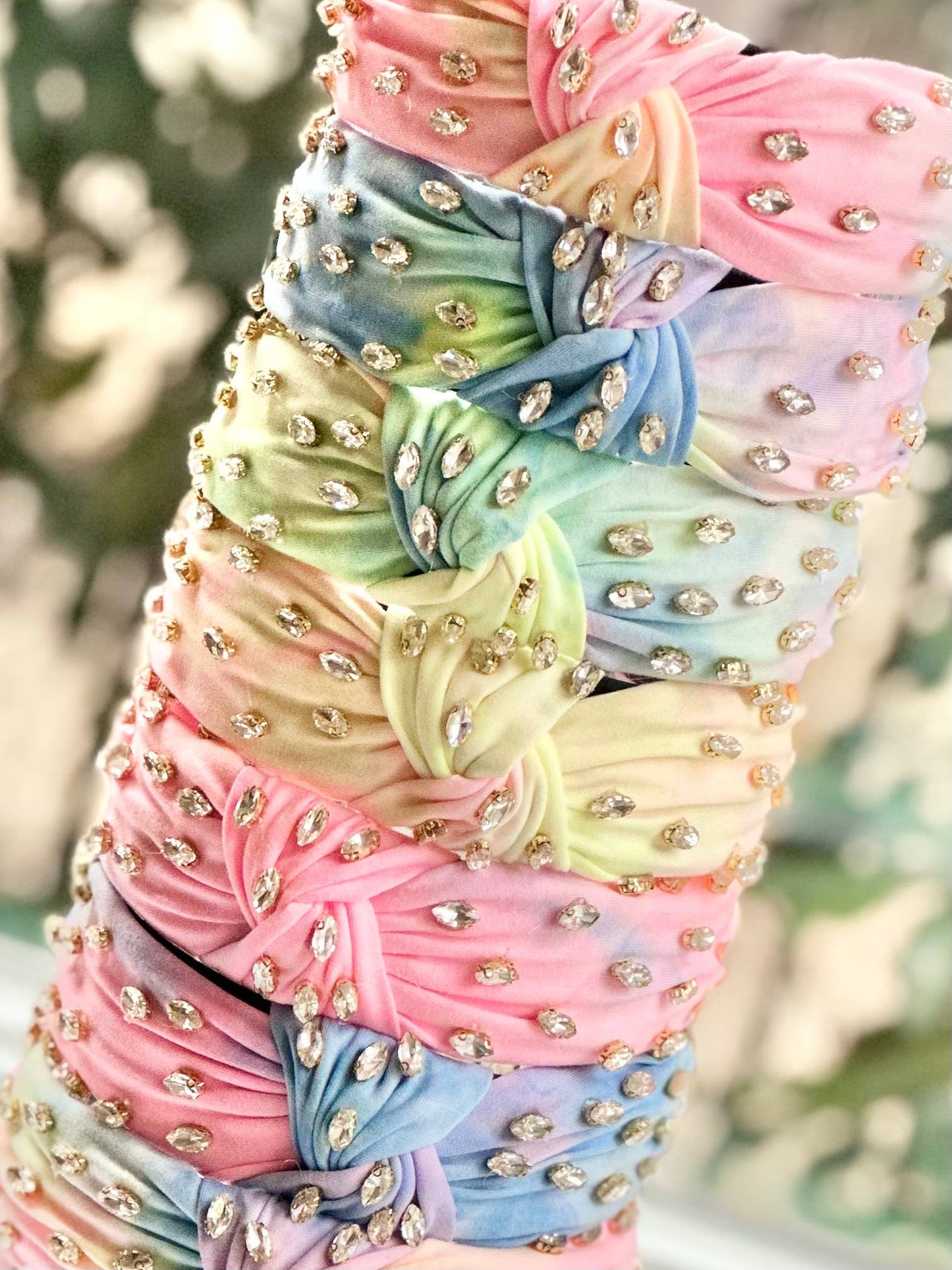 Tie Die Jewel Knot Headband