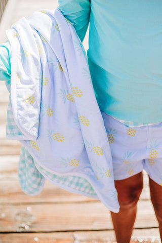Blue Pineapple Swim Towel - Sugar Bee Clothing