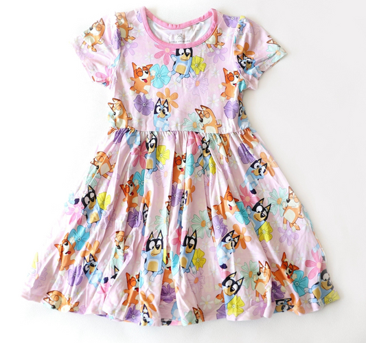 Peachy Pups Twirl Dress