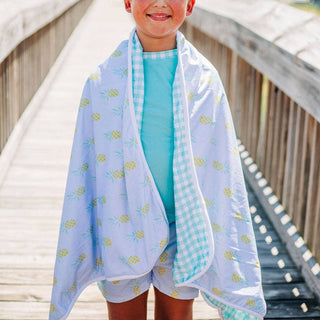 Blue Pineapple Swim Towel - Sugar Bee Clothing