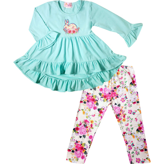 Easter Bunny Hi-Low Tunic Legging Set