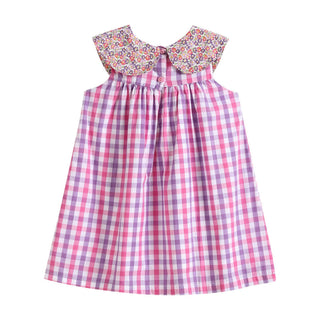 Purple and Gingham Floral Purse Dress