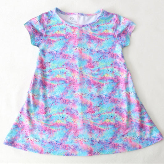 Cotton Candy T-shirt Pockets Dress