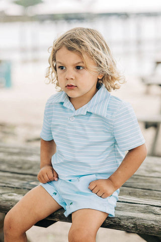 Baby Blue Stripe Polo