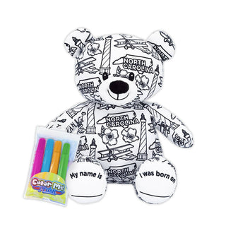 8.5" North Carolina Color Me Plush Teddy
