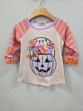 Jack O'Lantern Raglan Girls