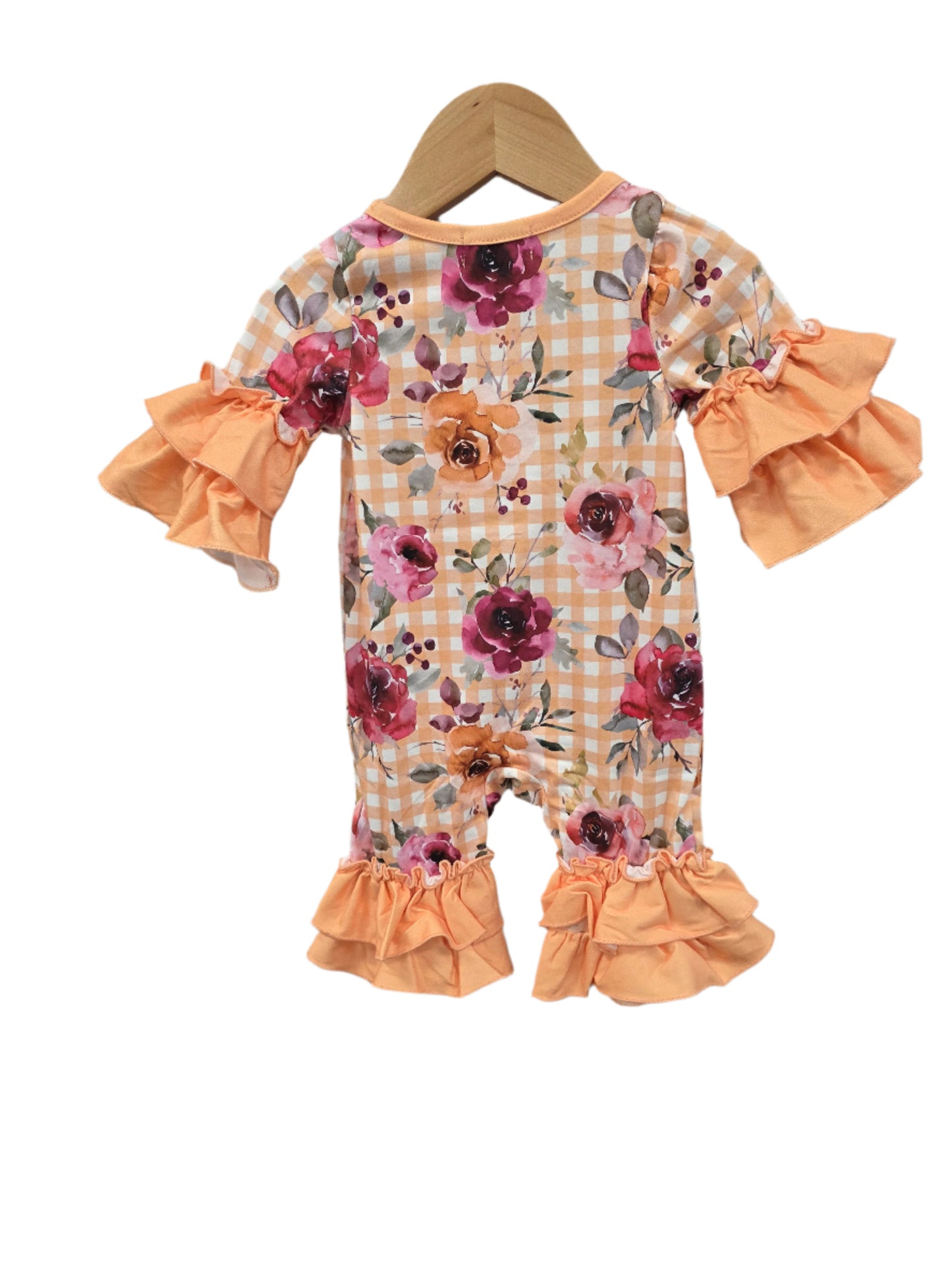 Marigold Plaid Romper