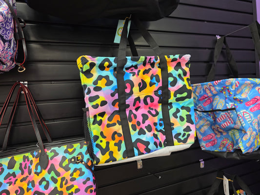 Rainbow Leopard  Utility Tote