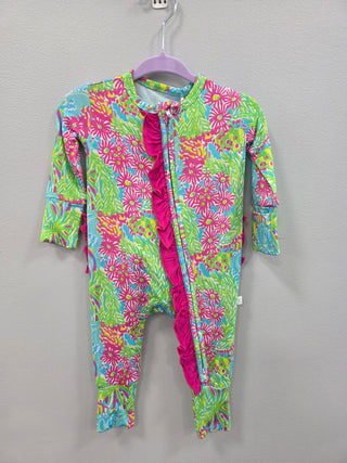 Coral Breeze Bamboo Zippy Romper