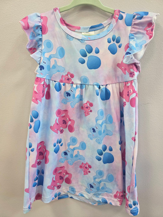 Blue & Magenta Clue Dress