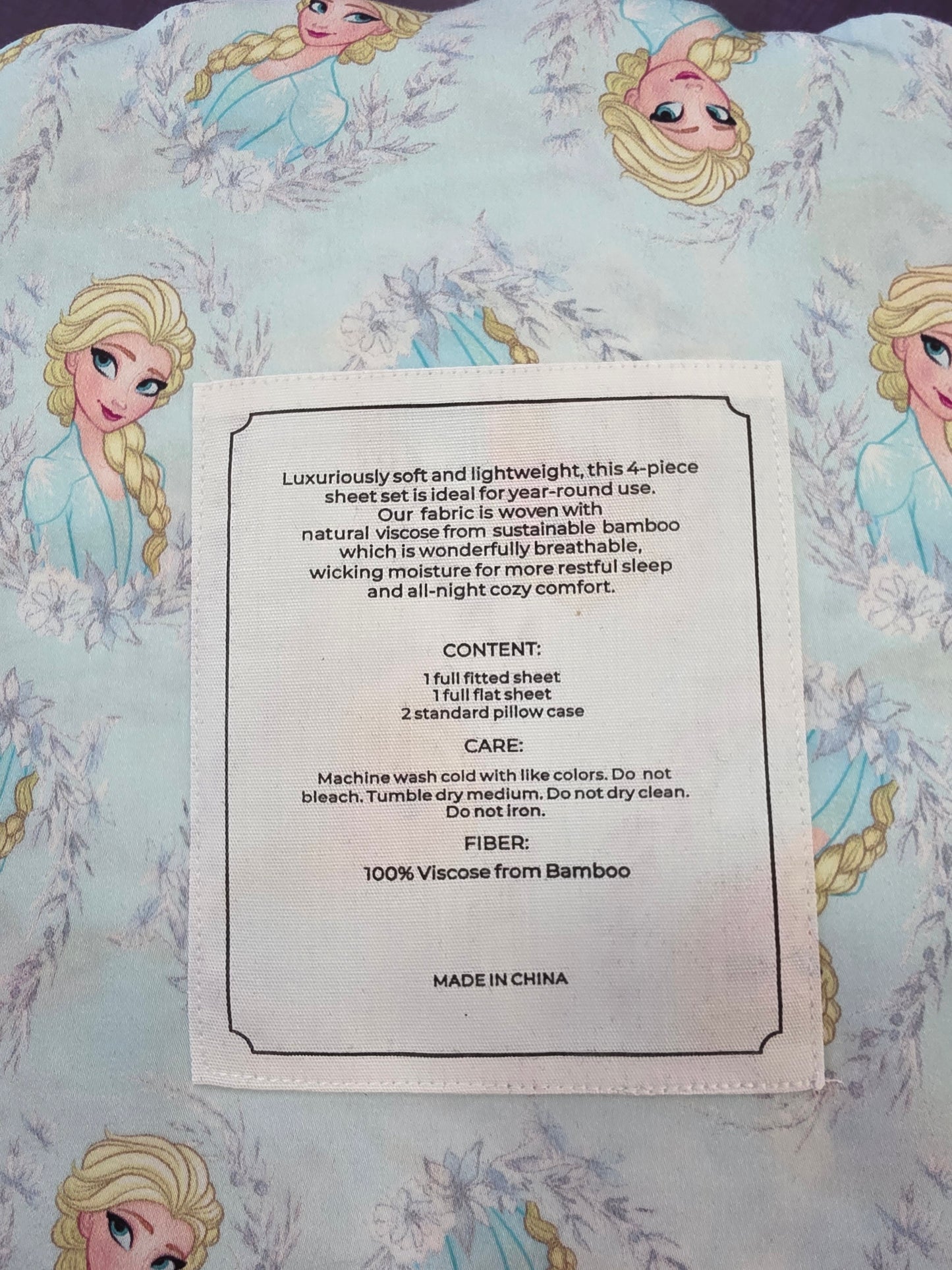 Ice Princess Bamboo Full Sheet Set