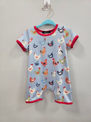 Blue Chicken Romper
