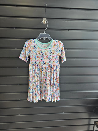 True Blue Short Sleeve Dress