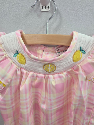 Lemon Smocked Romper