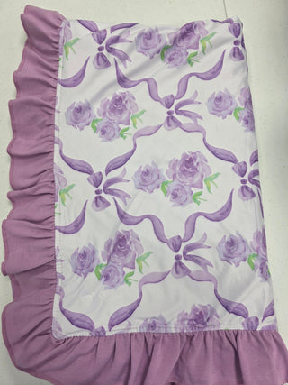 Plum Coquette Bow Blanket