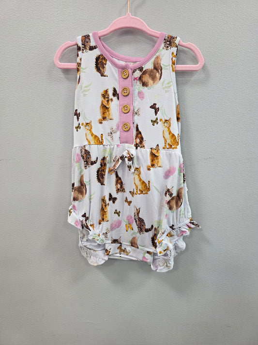 Playful Kittens Bamboo Bubble Romper