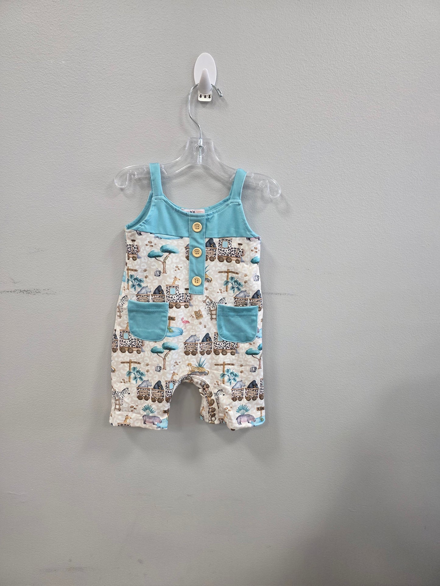 Safari Train Romper