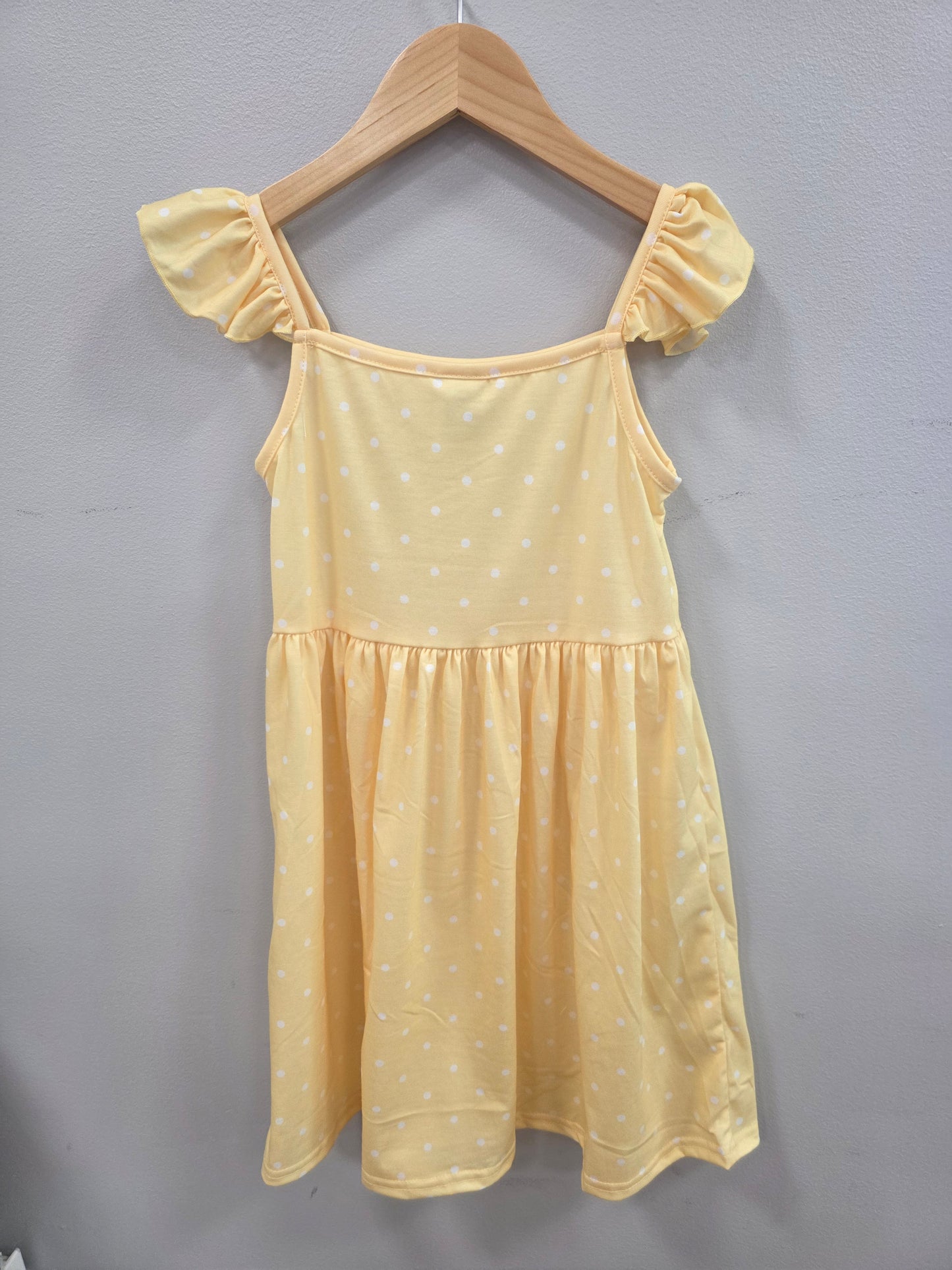 Yellow Polka Dot Suspender Dress