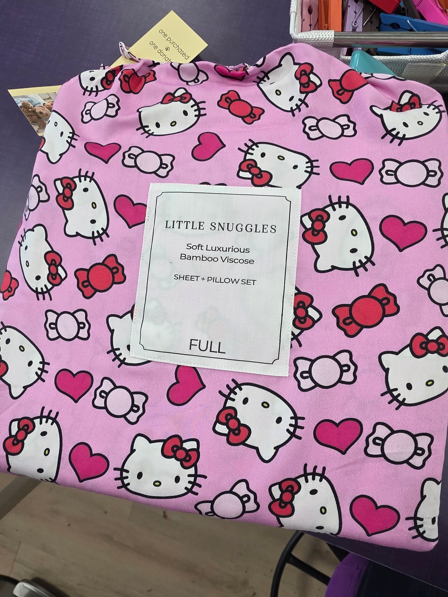 Hello Cutie Bows Bamboo Full Sheet Set