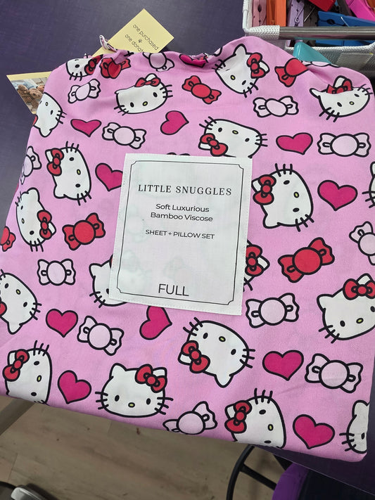 Hello Cutie Bows Bamboo Full Sheet Set