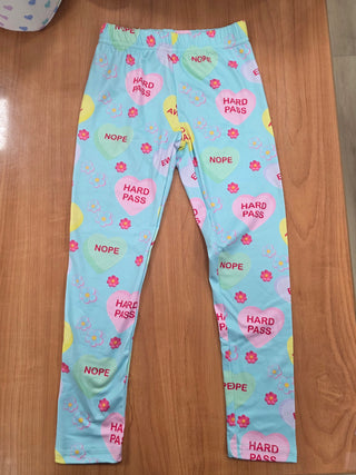 Blue Conversation Heart Legging