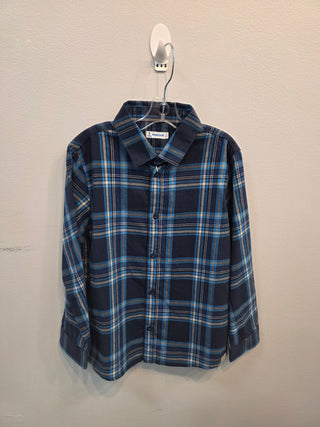 Dark Blue Plaid Shirt