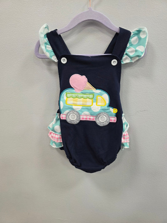 Ice Cream Truck Ruffle Romper