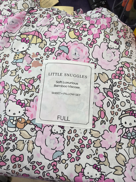 Garden Kitty Bamboo Full Sheet Set