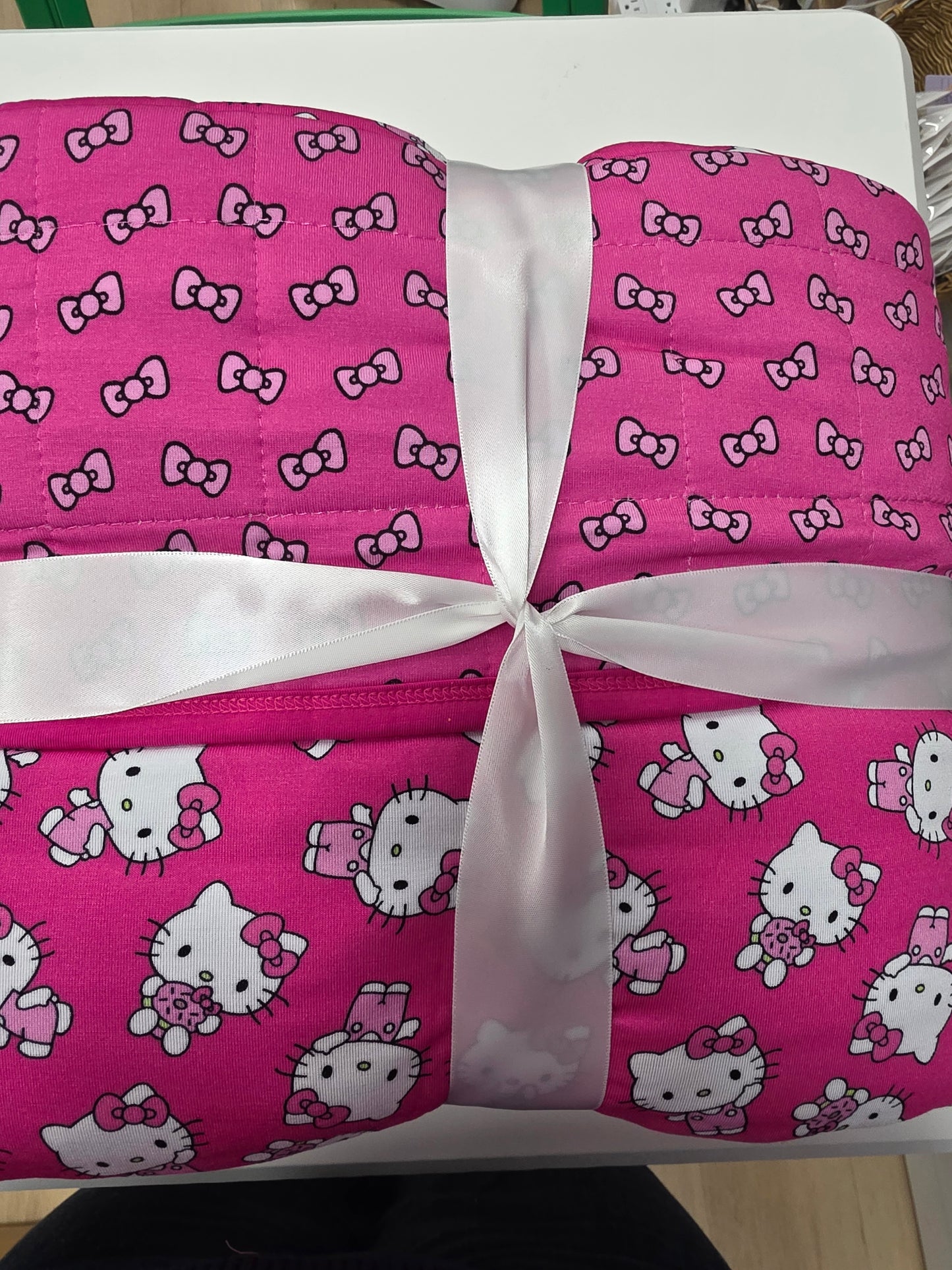 Hello Cutie Double Quilted Bamboo Blanket