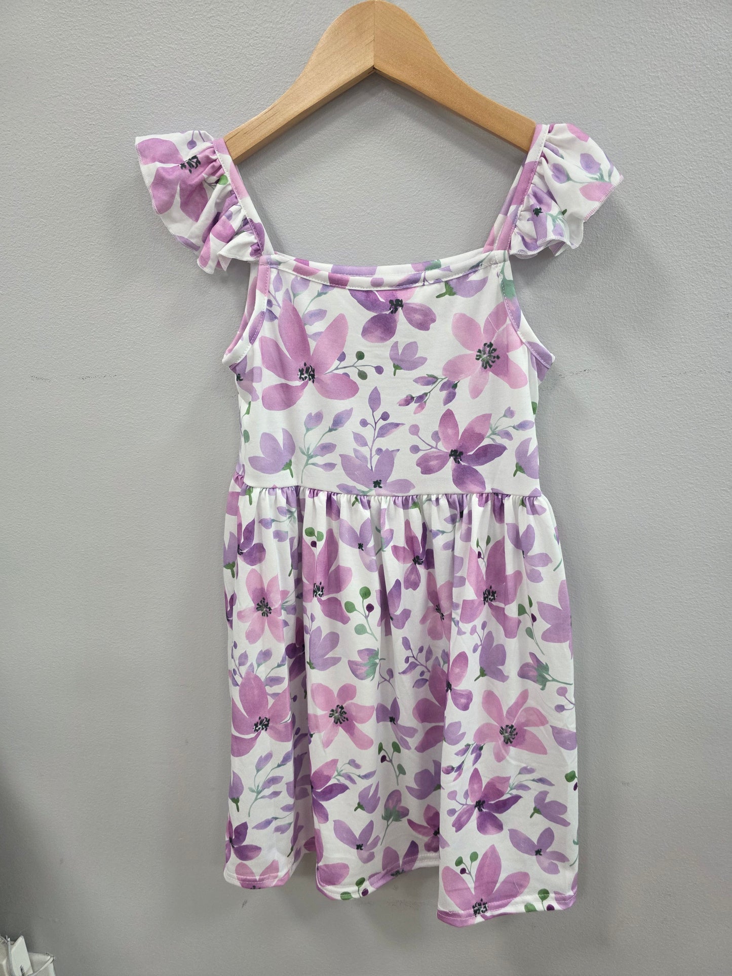 Lilac Floral Suspender Dress