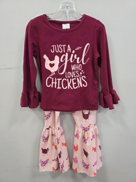Just A Girl Who Loves Chickens Long Sleeve Pants
