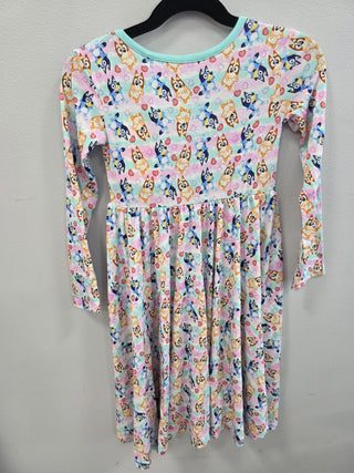 True Blue Bamboo Long Sleeve Dress