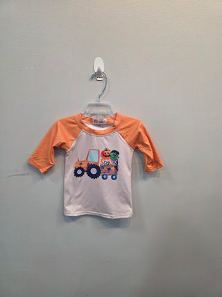 Spooky Tractor Ride Raglan shirt