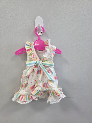 Rainbow Rain Doll Dress