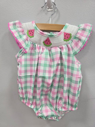 Watermelon Smocked Romper