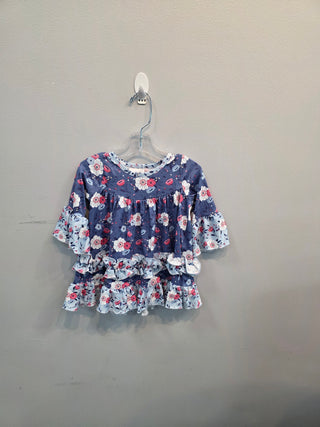 Country Demin Blue Floral Dress