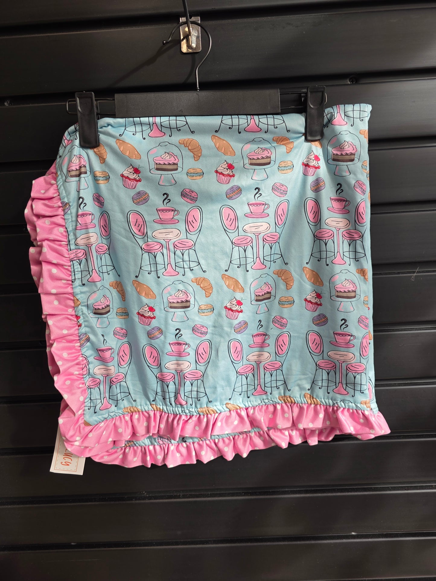 Cakes and coffee minky blanket