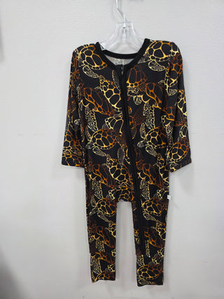Golden Turtle Long Sleeve Romper