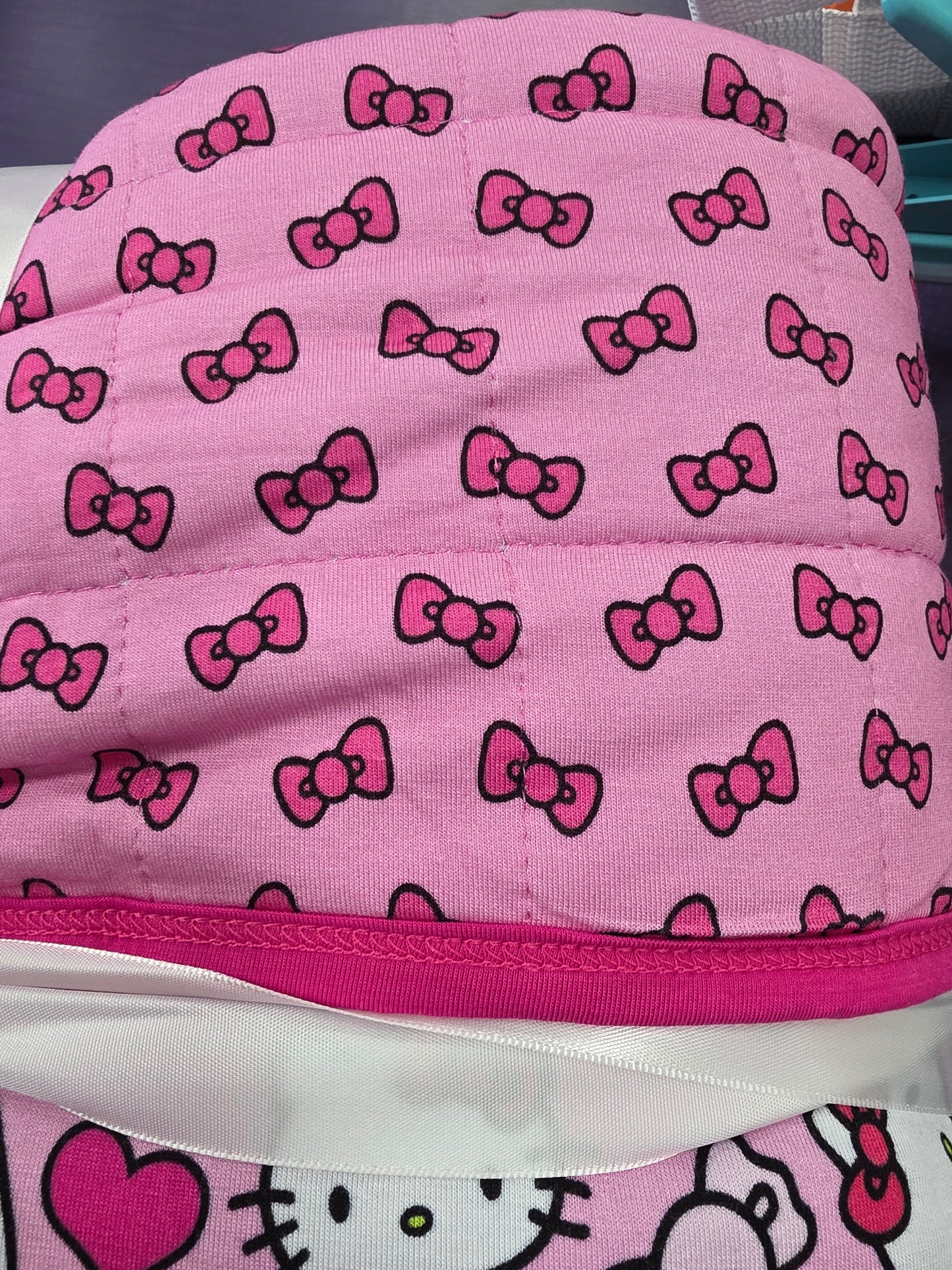 Hello Cutie Bow Double Quilted Large Bamboo Blanket