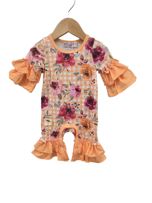 Marigold Plaid Romper