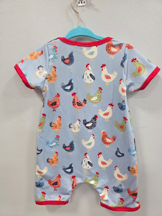 Blue Chicken Romper