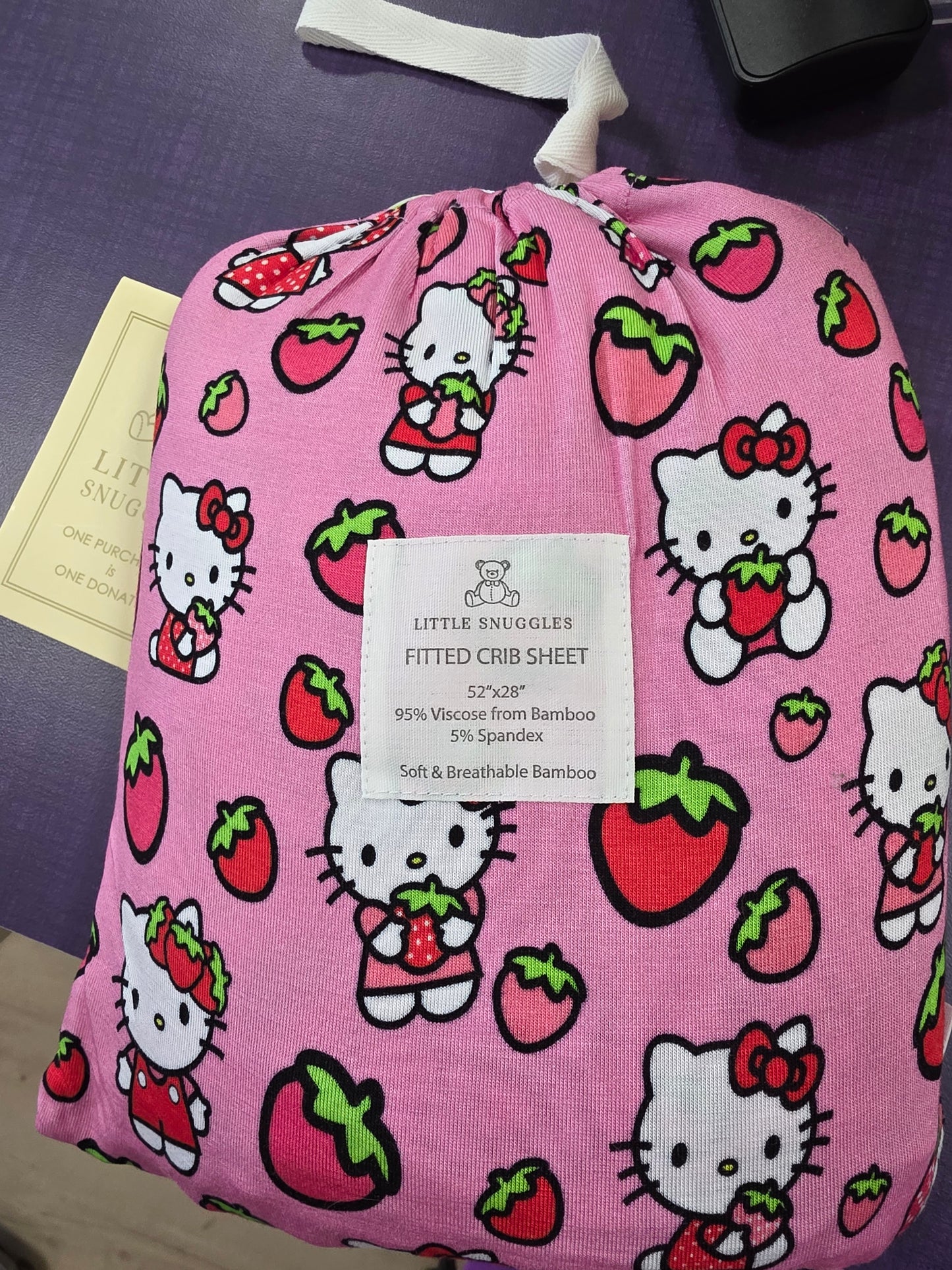 Hello Cutie Strawberry Crib Sheet