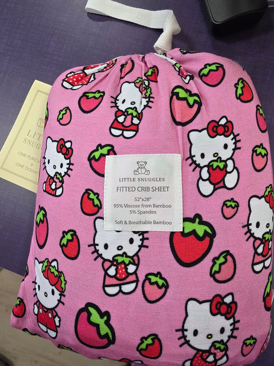 Hello Cutie Strawberry Crib Sheet