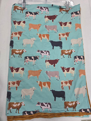 Aqua Cattle Blanket