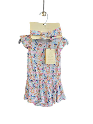 True Blue Girls Bamboo Bodysuit with Matching Headband