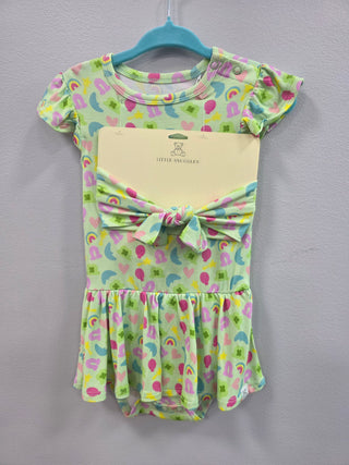 Lucky Charms Bamboo Twirl Skirt Bodysuit with Headband