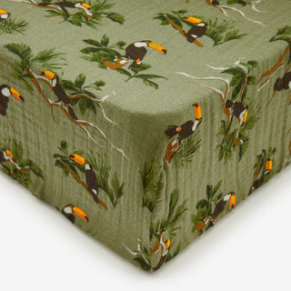 Organic Cotton Crib Sheet Toucan | Milkbarn