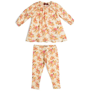 Organic Dress & Legging Set Vintage Floral | Milkbarn